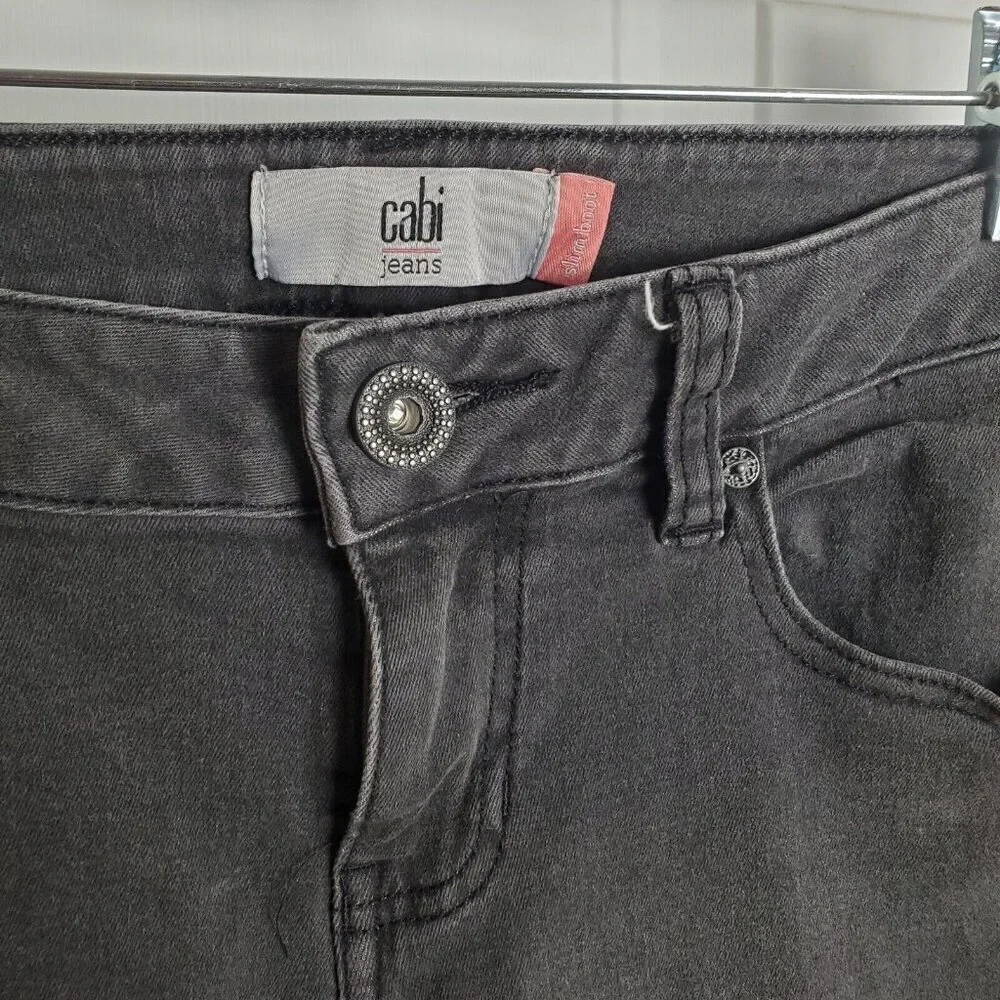 CAbi Slim Bootcut‎ Black Jeans size 2 Lowrise Stretch Classic Y2K 90s Neutral